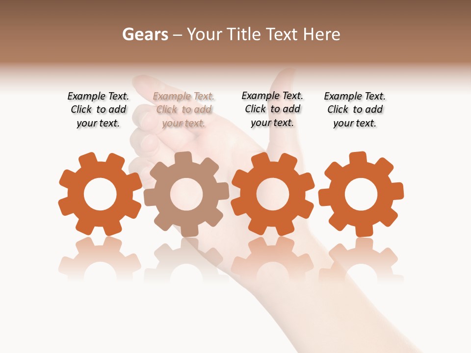 Smartphone Finger Front View PowerPoint Template