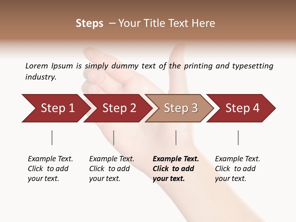 Smartphone Finger Front View PowerPoint Template