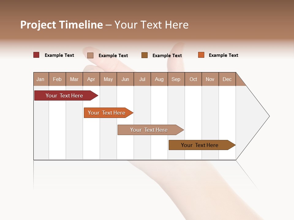 Smartphone Finger Front View PowerPoint Template