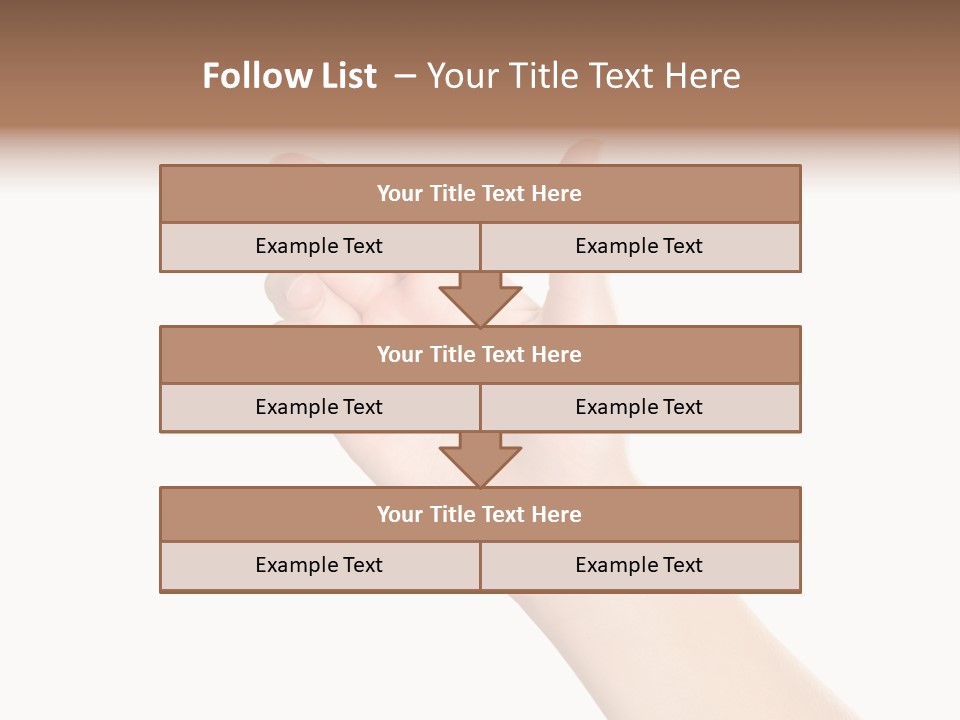Smartphone Finger Front View PowerPoint Template