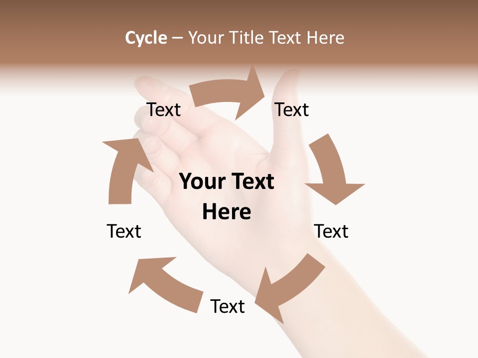 Smartphone Finger Front View PowerPoint Template