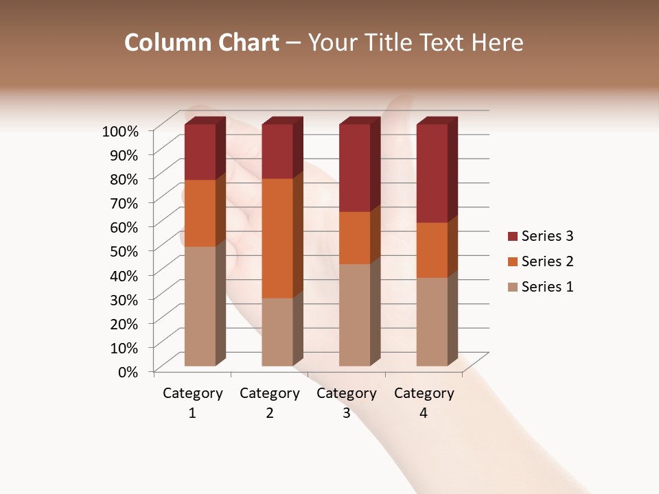 Smartphone Finger Front View PowerPoint Template