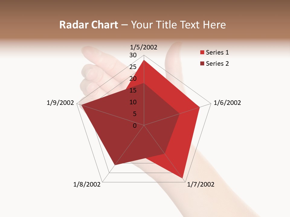 Smartphone Finger Front View PowerPoint Template