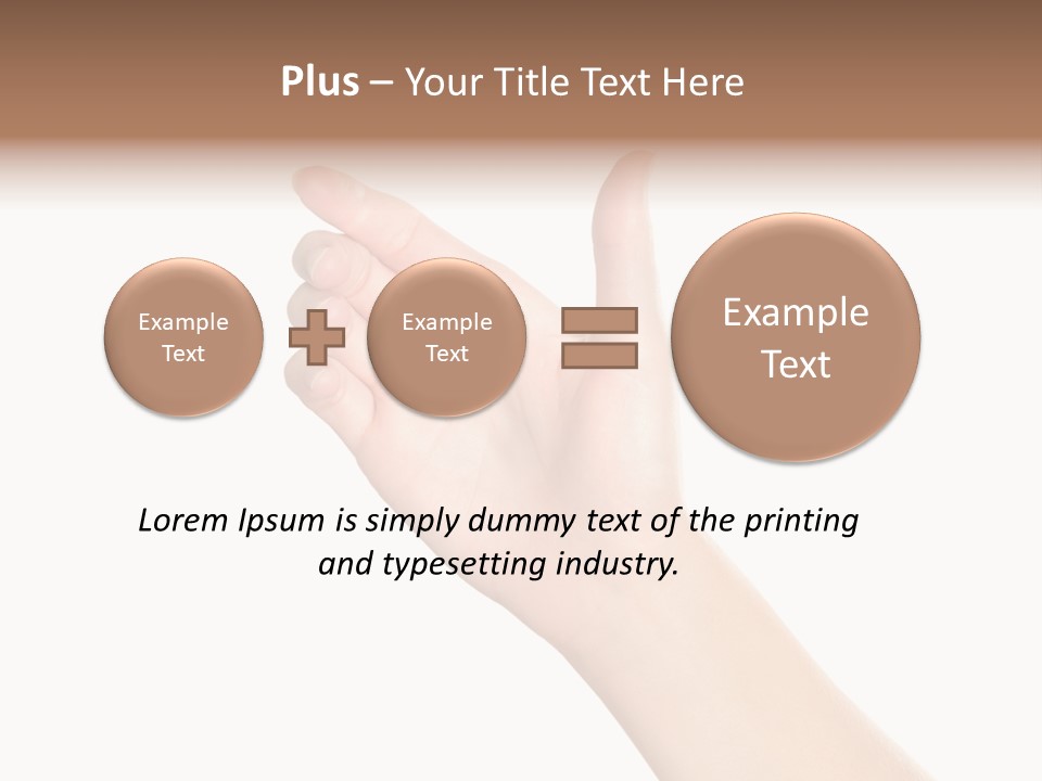 Smartphone Finger Front View PowerPoint Template