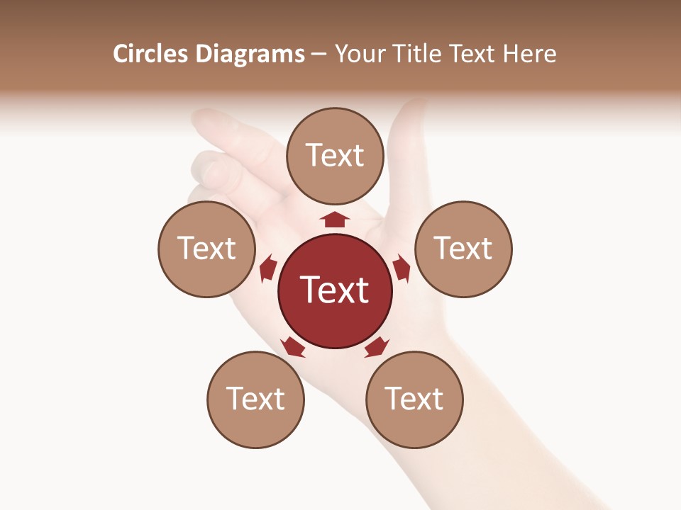 Smartphone Finger Front View PowerPoint Template