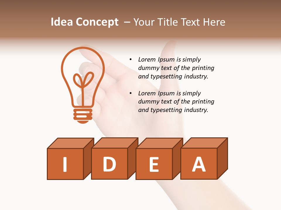 Smartphone Finger Front View PowerPoint Template