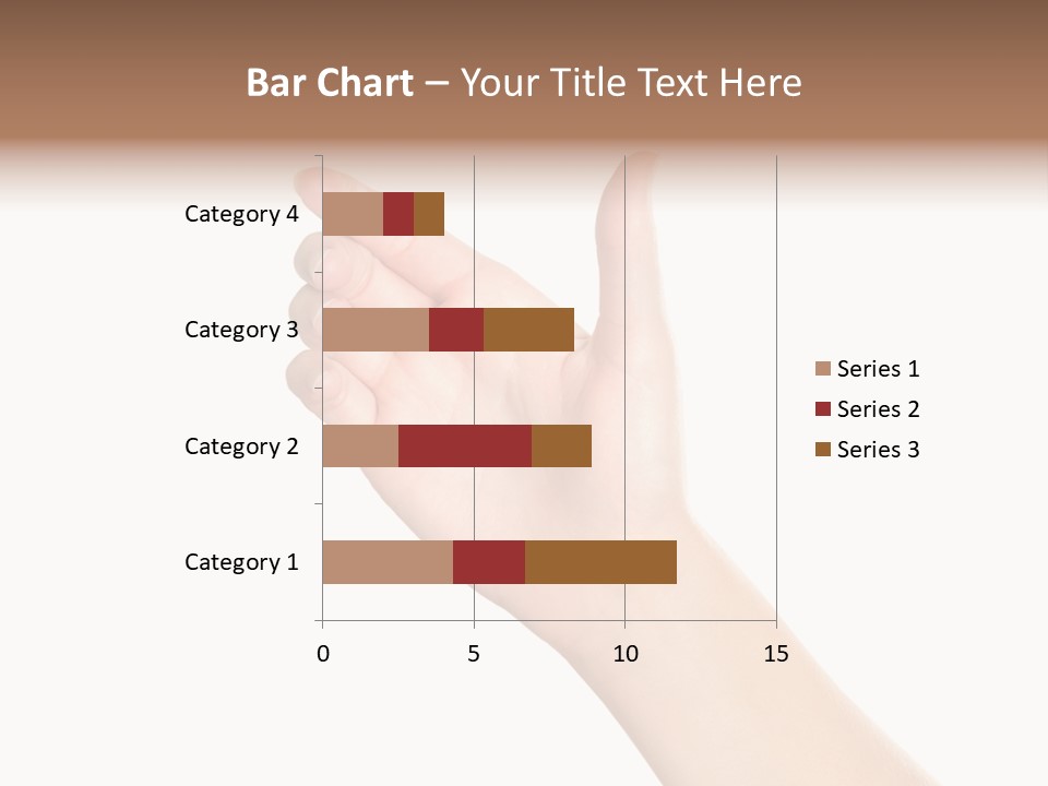 Smartphone Finger Front View PowerPoint Template