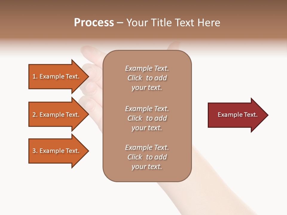 Smartphone Finger Front View PowerPoint Template