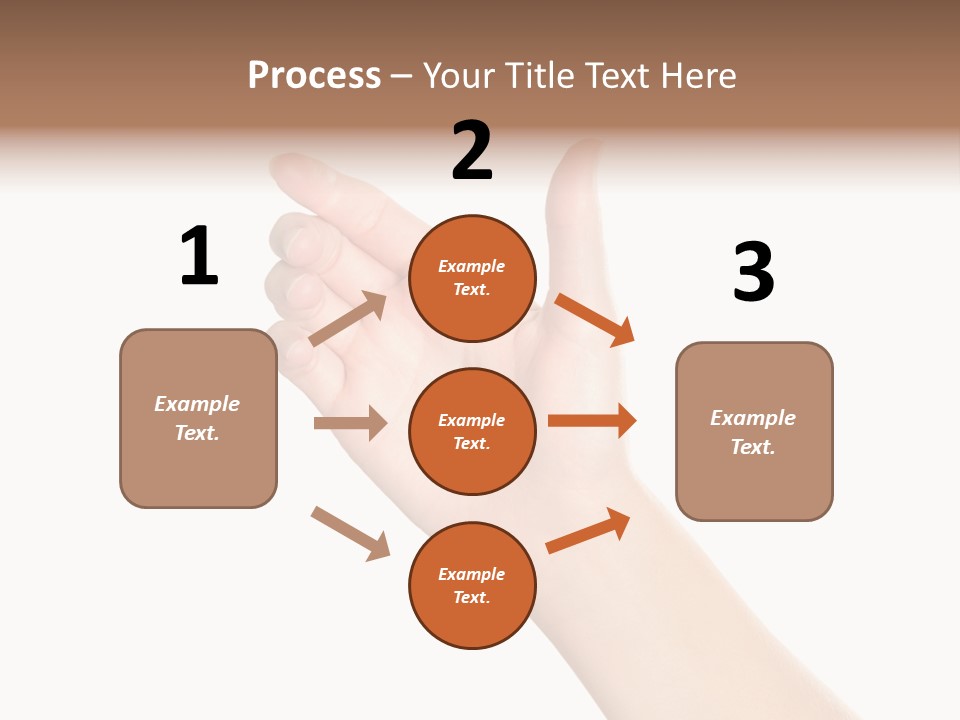 Smartphone Finger Front View PowerPoint Template