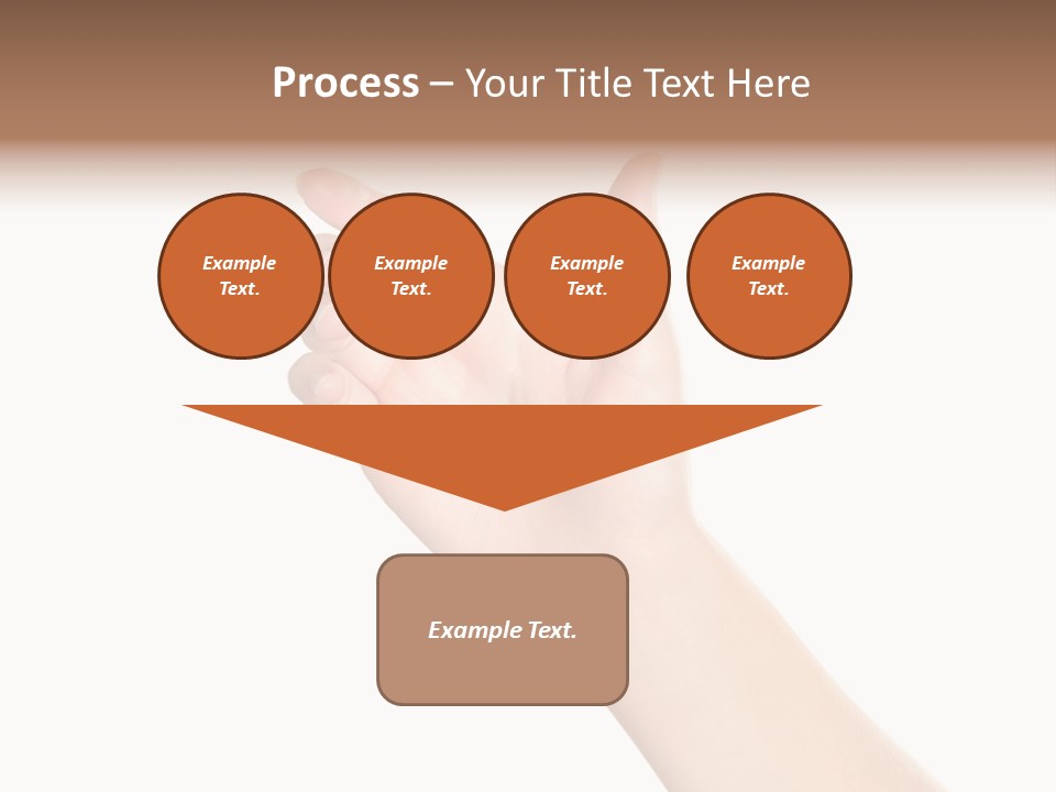 Smartphone Finger Front View PowerPoint Template