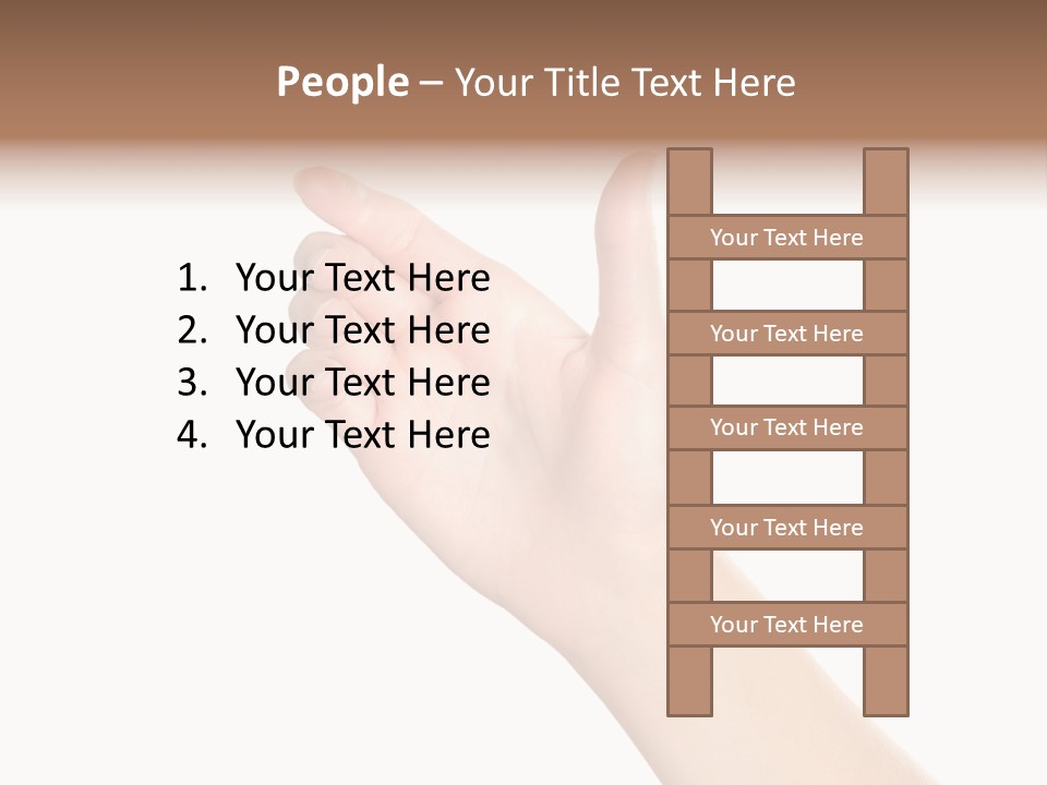 Smartphone Finger Front View PowerPoint Template