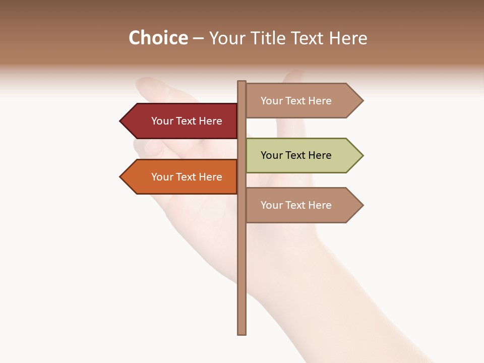 Smartphone Finger Front View PowerPoint Template