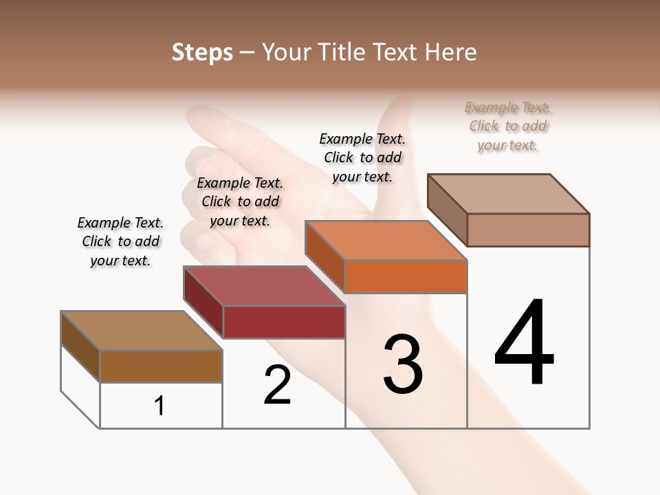 Smartphone Finger Front View PowerPoint Template