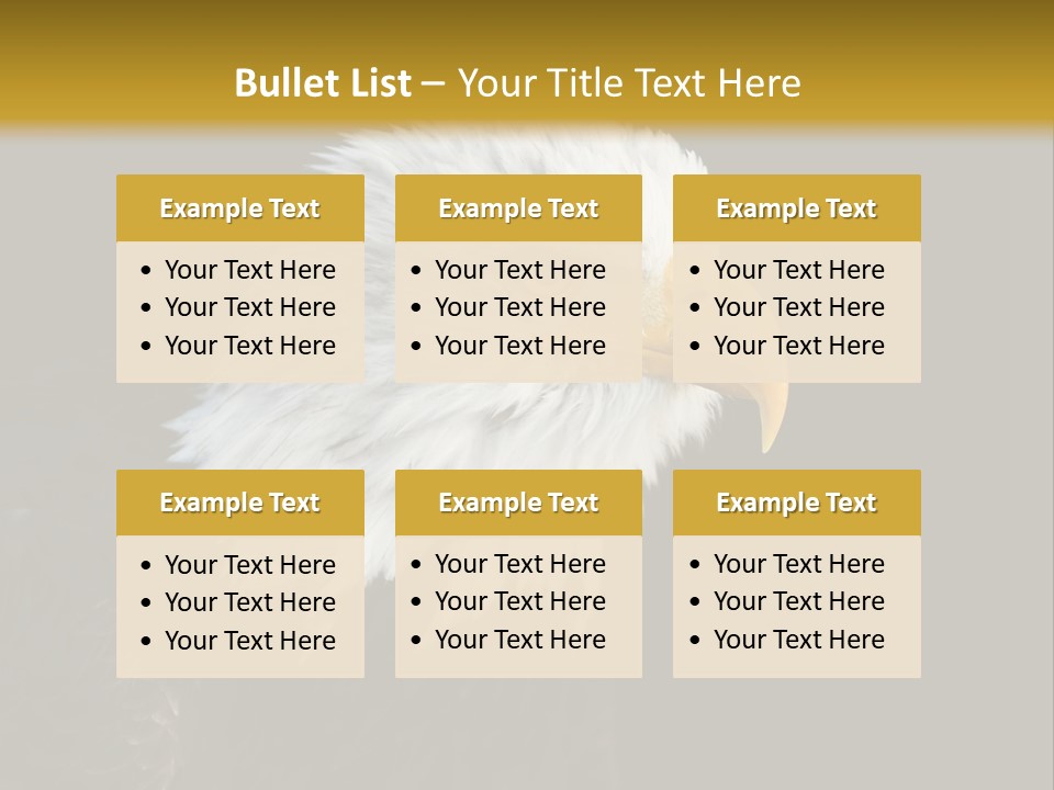 Head Haliaeetus American PowerPoint Template
