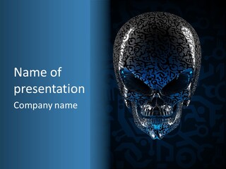 Blue Arrival Creature PowerPoint Template