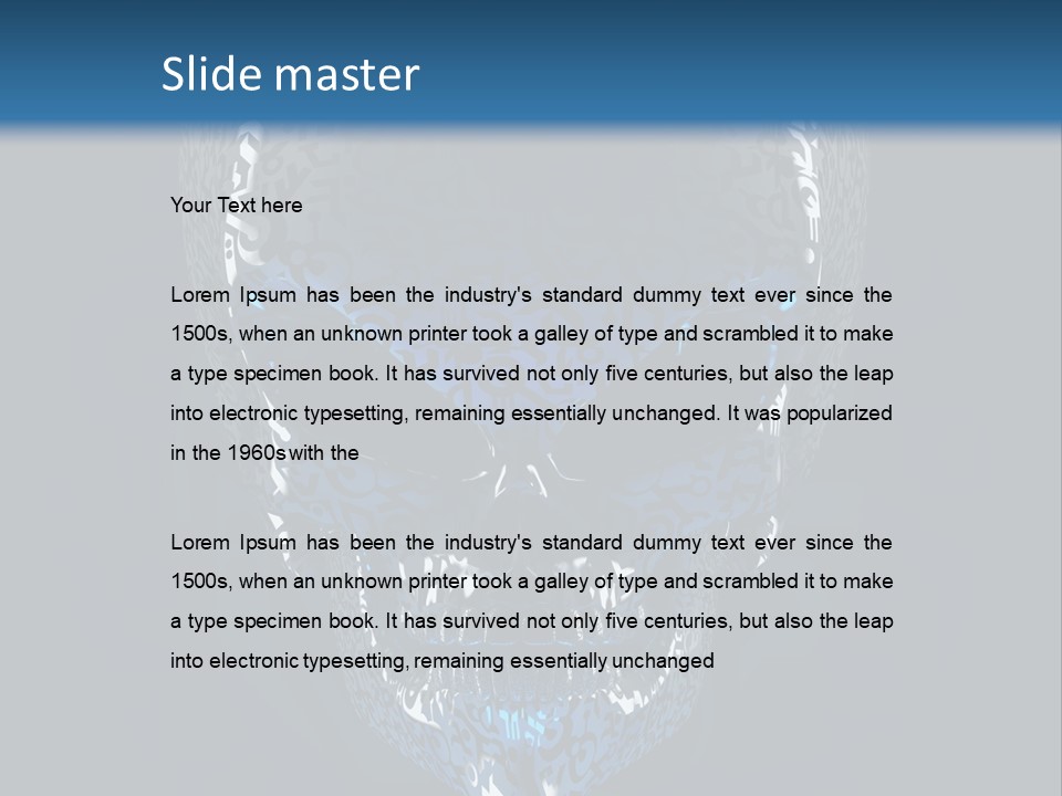 Blue Arrival Creature PowerPoint Template