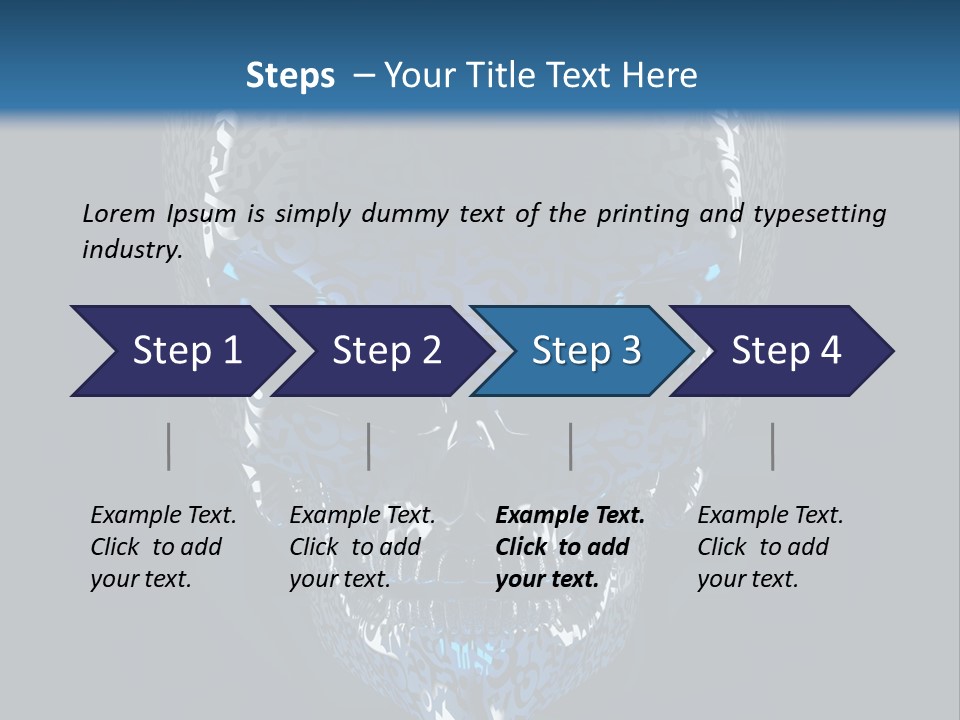 Blue Arrival Creature PowerPoint Template