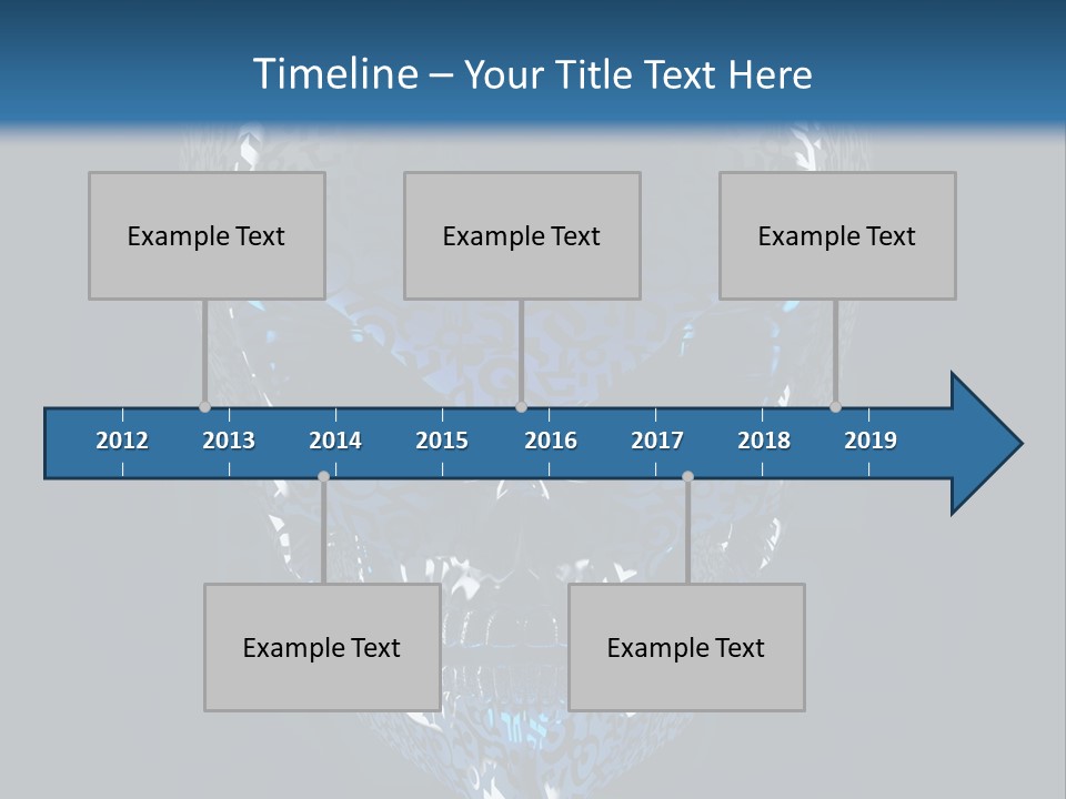 Blue Arrival Creature PowerPoint Template