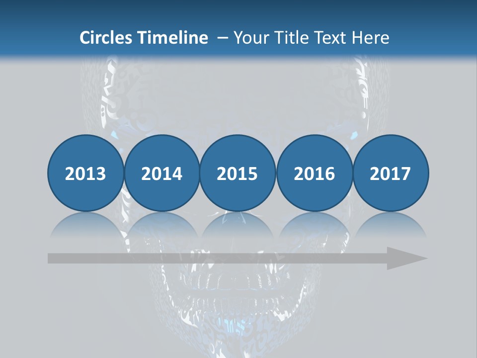 Blue Arrival Creature PowerPoint Template