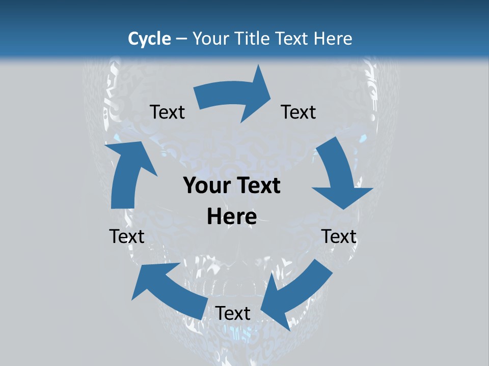 Blue Arrival Creature PowerPoint Template