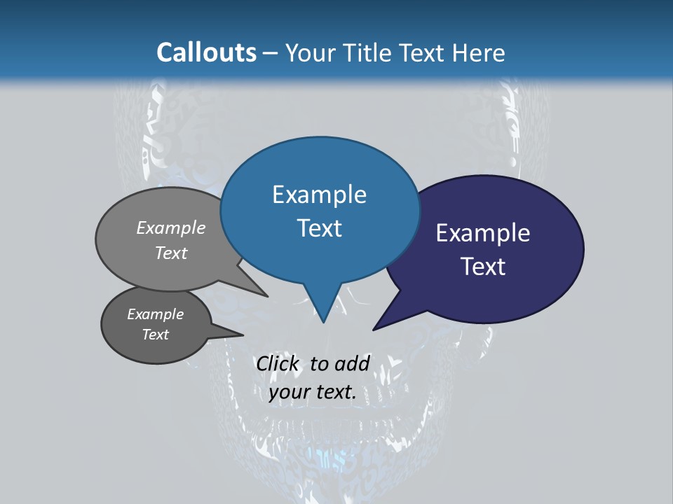 Blue Arrival Creature PowerPoint Template