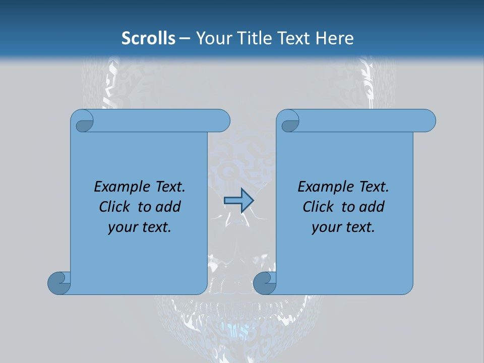 Blue Arrival Creature PowerPoint Template
