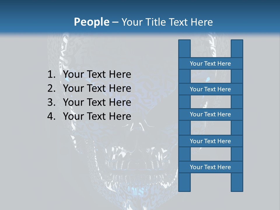 Blue Arrival Creature PowerPoint Template