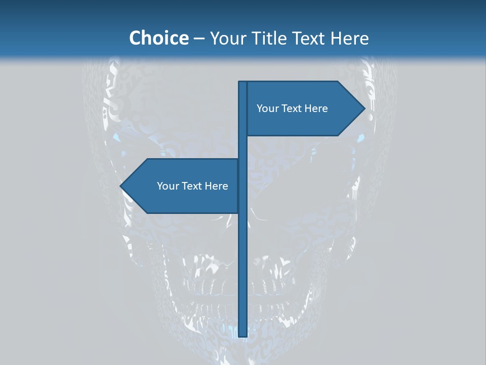 Blue Arrival Creature PowerPoint Template