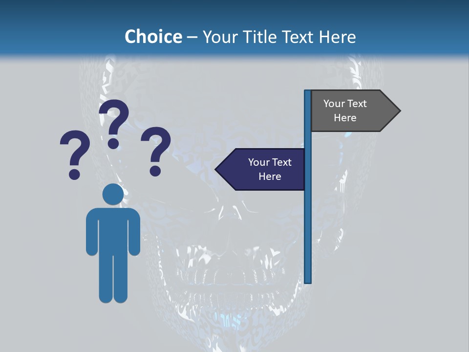 Blue Arrival Creature PowerPoint Template