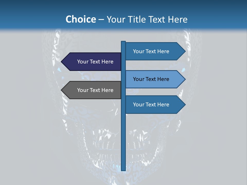 Blue Arrival Creature PowerPoint Template