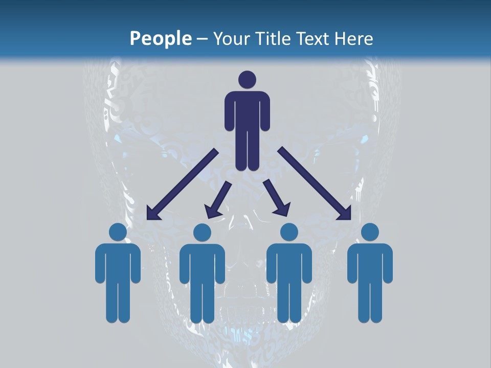 Blue Arrival Creature PowerPoint Template