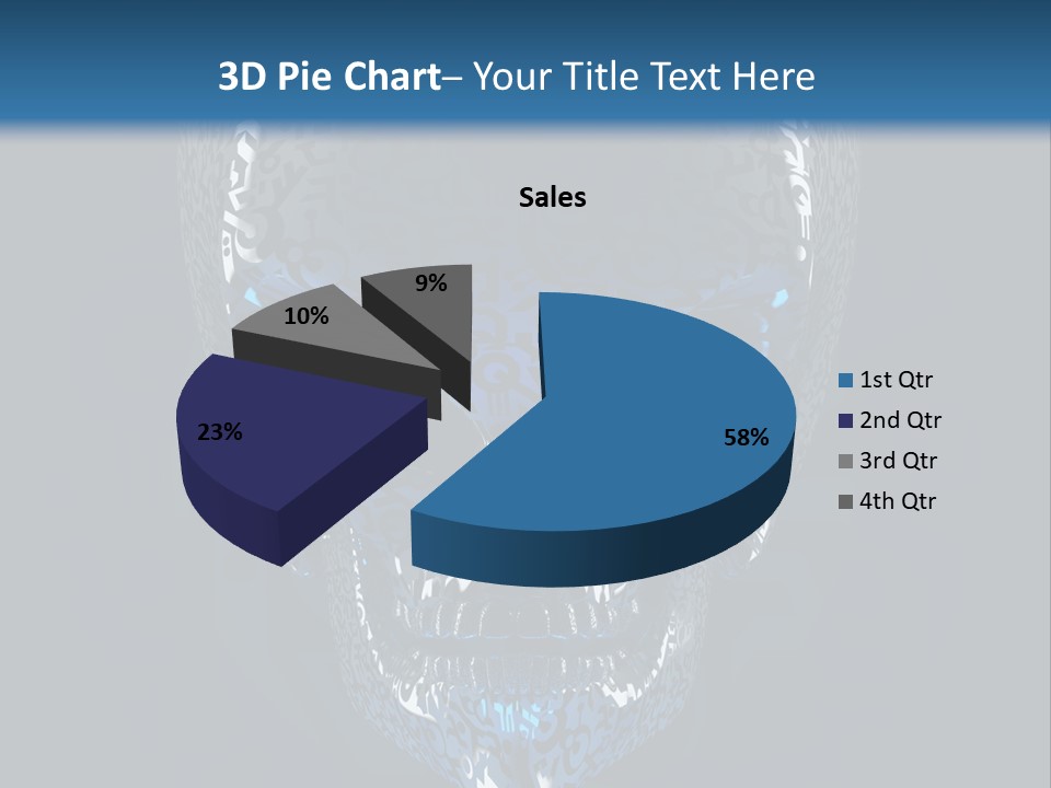 Blue Arrival Creature PowerPoint Template