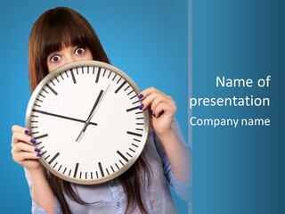 Circle Minute Hand PowerPoint Template