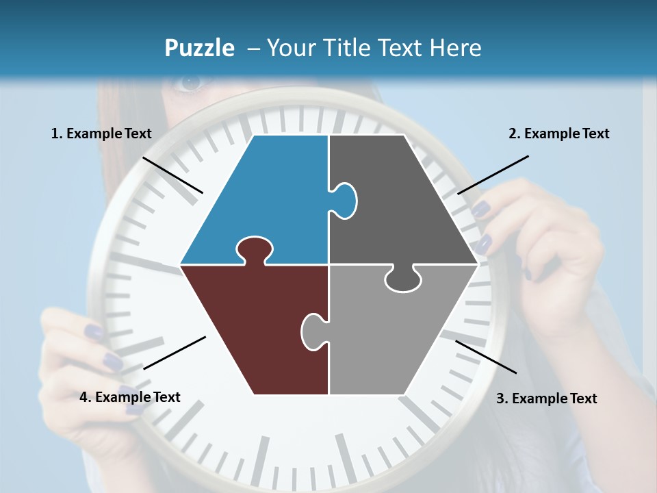 Circle Minute Hand PowerPoint Template