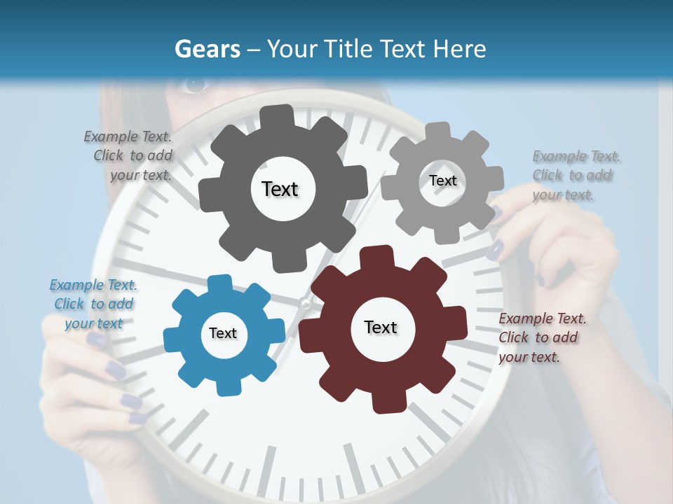 Circle Minute Hand PowerPoint Template