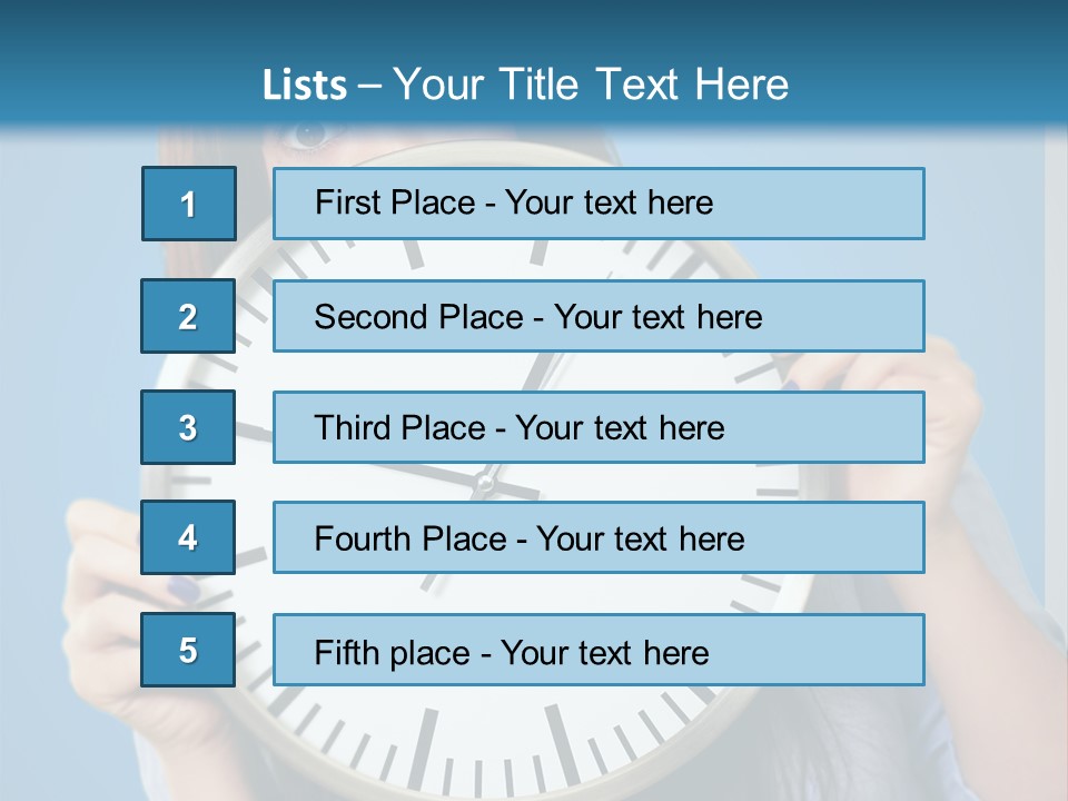 Circle Minute Hand PowerPoint Template