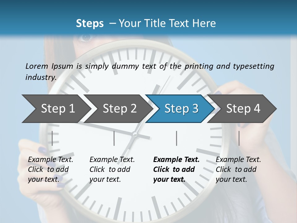 Circle Minute Hand PowerPoint Template