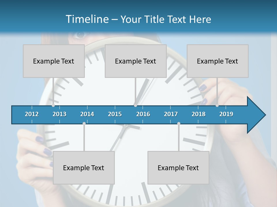 Circle Minute Hand PowerPoint Template
