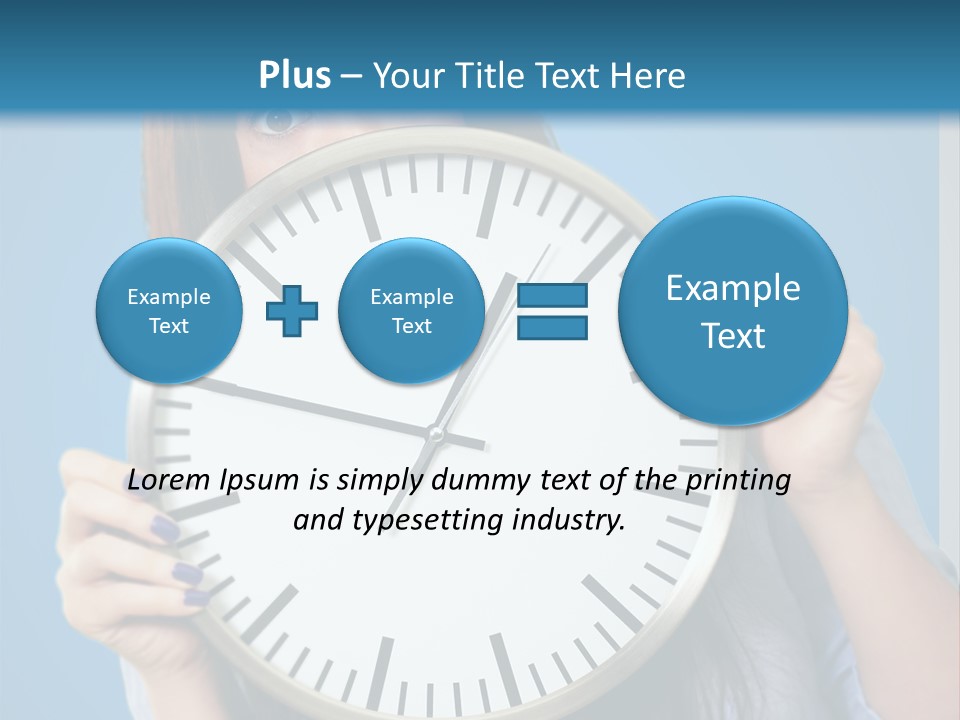 Circle Minute Hand PowerPoint Template