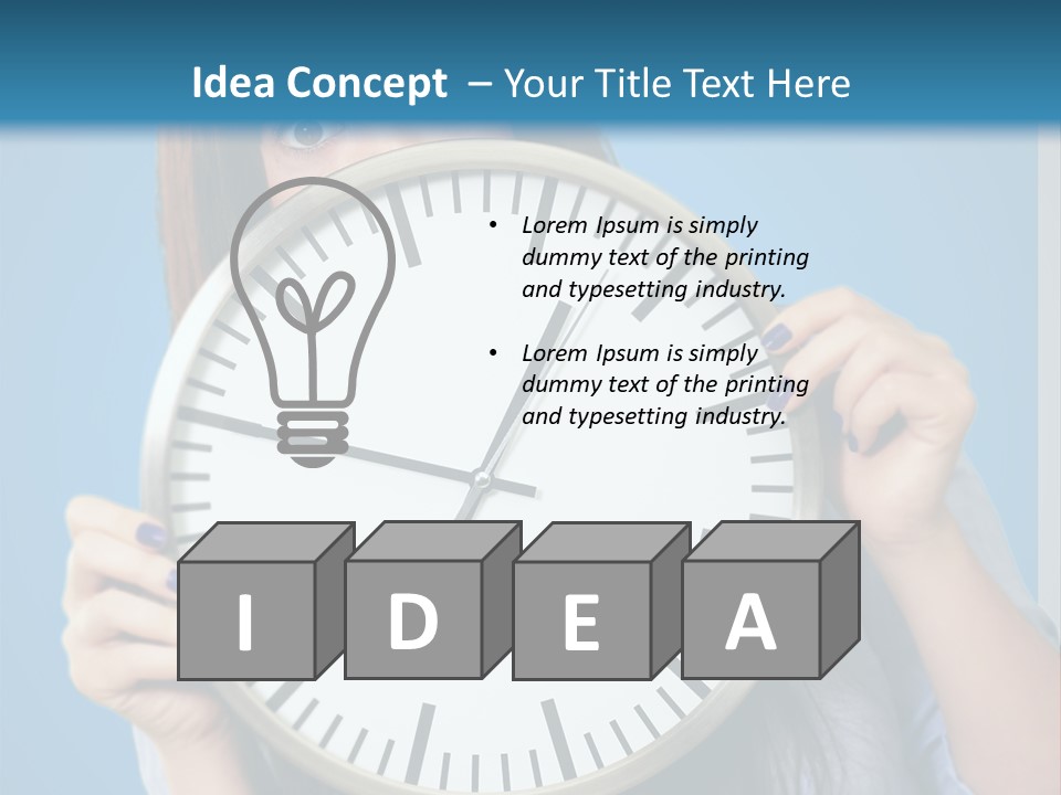 Circle Minute Hand PowerPoint Template