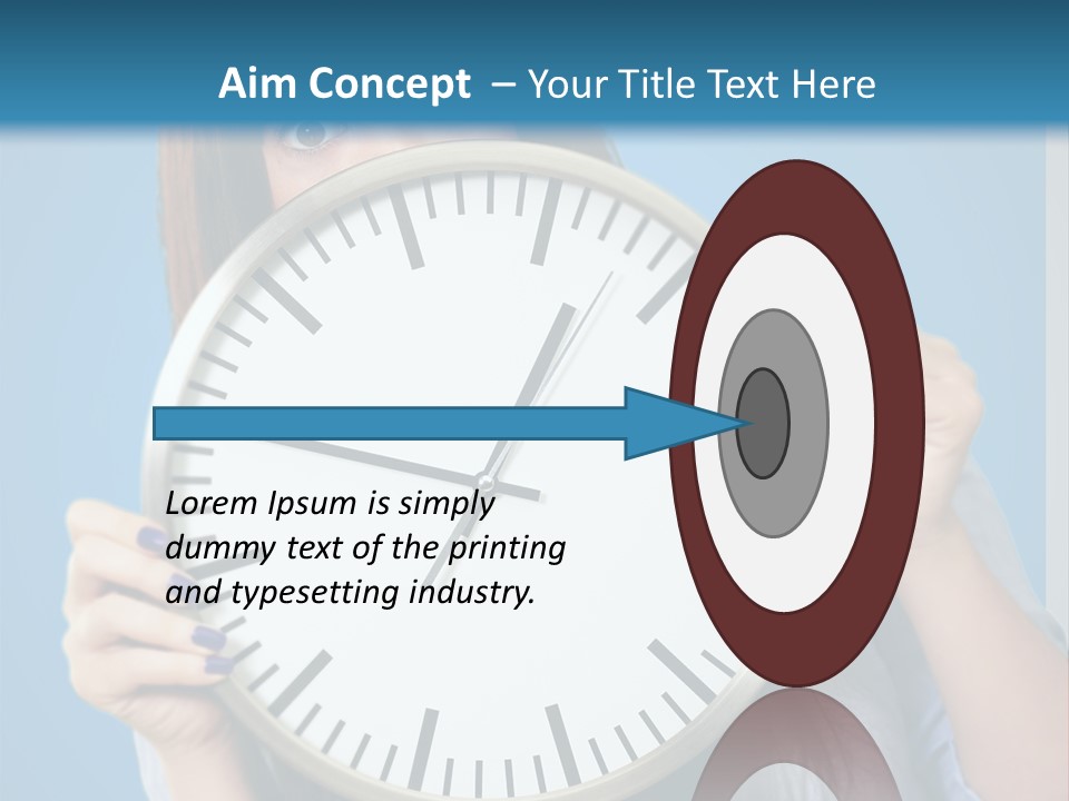 Circle Minute Hand PowerPoint Template