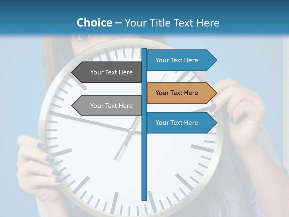 Circle Minute Hand PowerPoint Template
