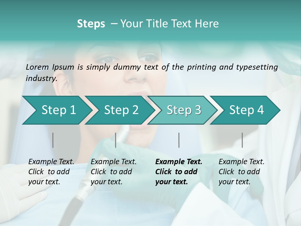 Tooth Woman Drilling PowerPoint Template