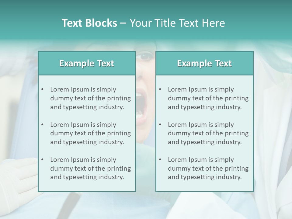 Tooth Woman Drilling PowerPoint Template