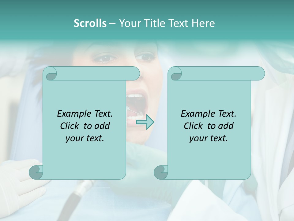 Tooth Woman Drilling PowerPoint Template