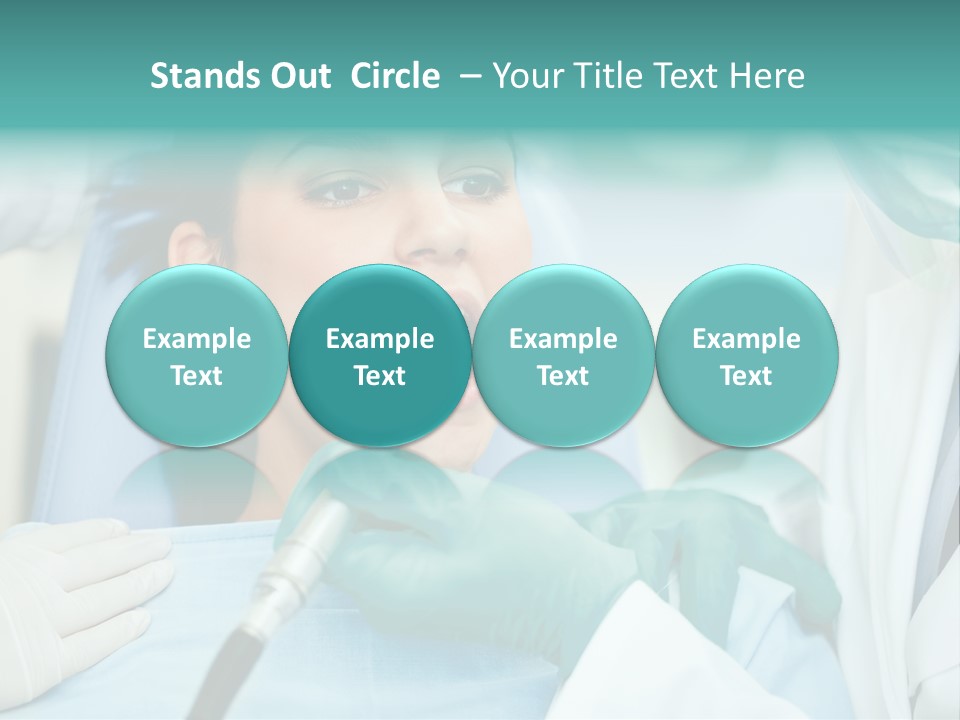 Tooth Woman Drilling PowerPoint Template