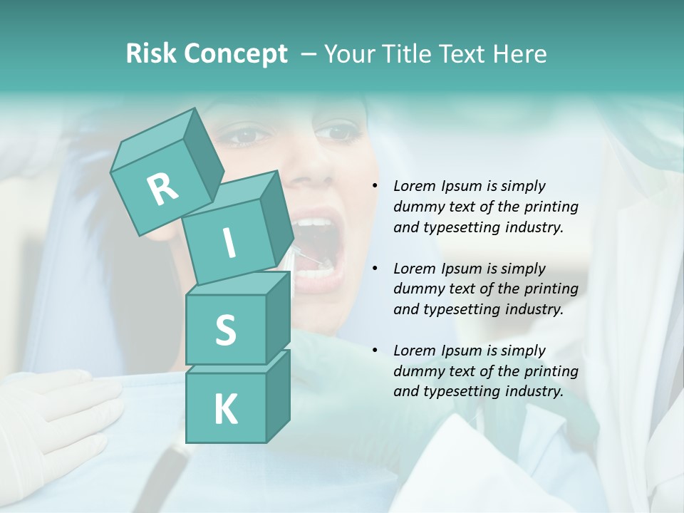 Tooth Woman Drilling PowerPoint Template