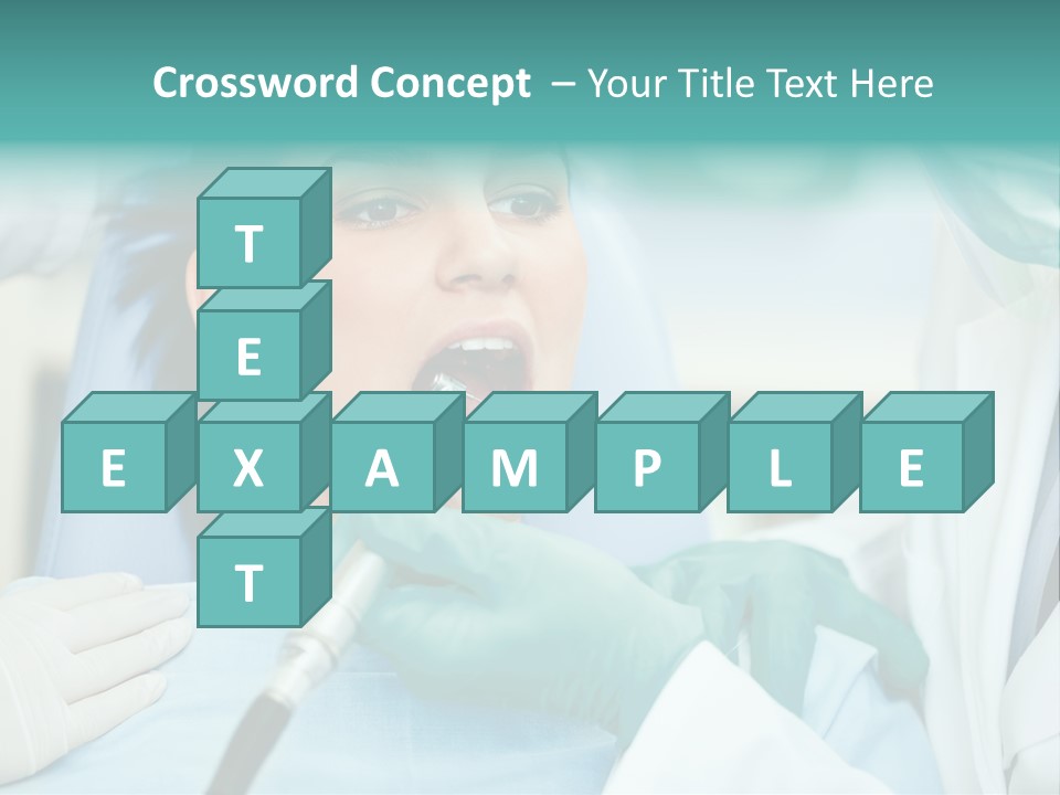 Tooth Woman Drilling PowerPoint Template