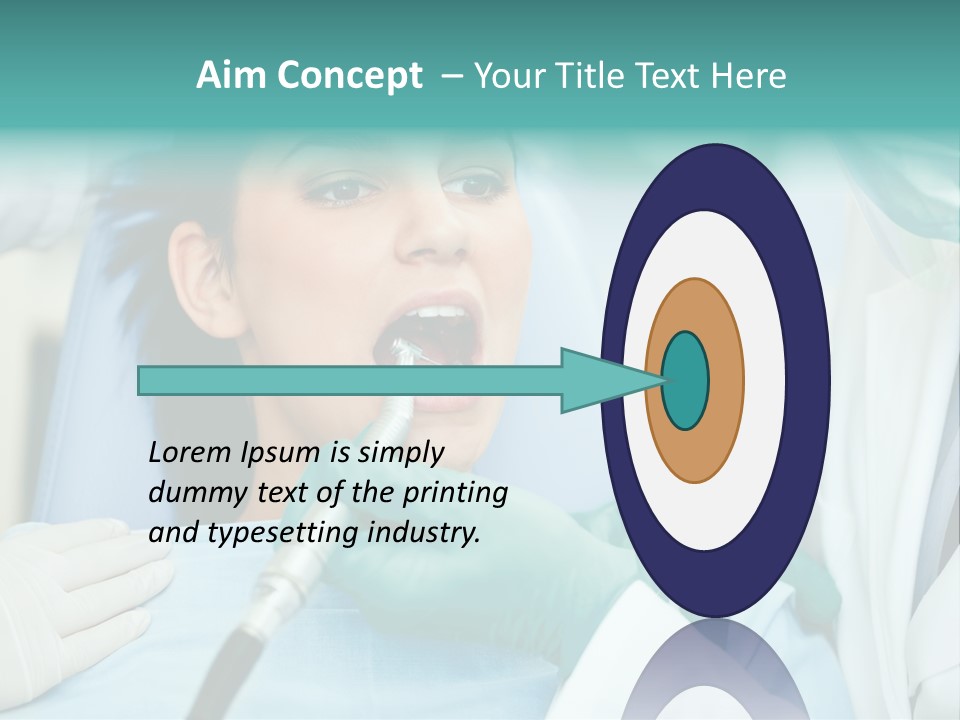 Tooth Woman Drilling PowerPoint Template