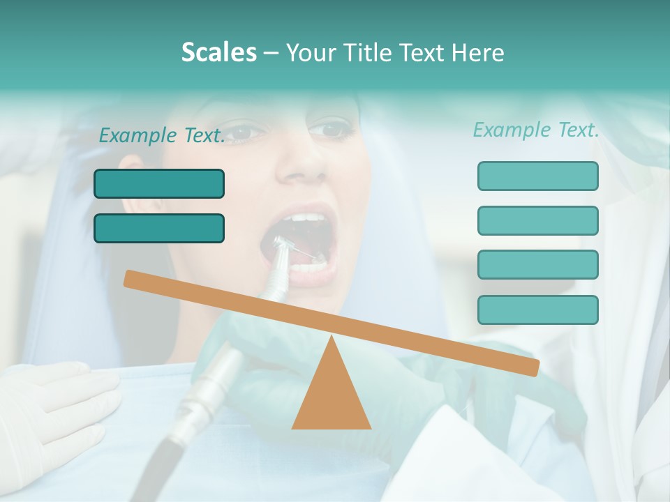 Tooth Woman Drilling PowerPoint Template